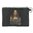 Salvator Mundi Leonardo DaVindi 1500 Jesus Christ Savior of the World Original Paint Most expensive in the world Canvas Cosmetic Bag (XL) View2
