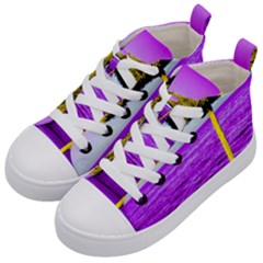Pop Art Beach Umbrella Kids  Mid-top Canvas Sneakers by essentialimage