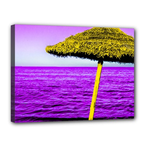 Pop Art Beach Umbrella Canvas 16  X 12  (stretched) by essentialimage