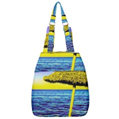 Pop Art Beach Umbrella  Center Zip Backpack by essentialimage
