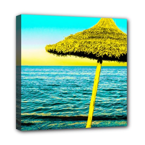 Pop Art Beach Umbrella  Mini Canvas 8  X 8  (stretched) by essentialimage