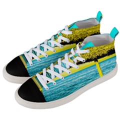 Pop Art Beach Umbrella  Men s Mid-top Canvas Sneakers by essentialimage
