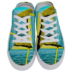 Pop Art Beach Umbrella  Half Slippers by essentialimage
