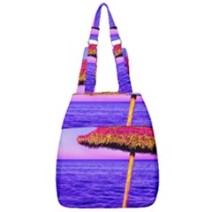 Pop Art Beach Umbrella  Center Zip Backpack by essentialimage