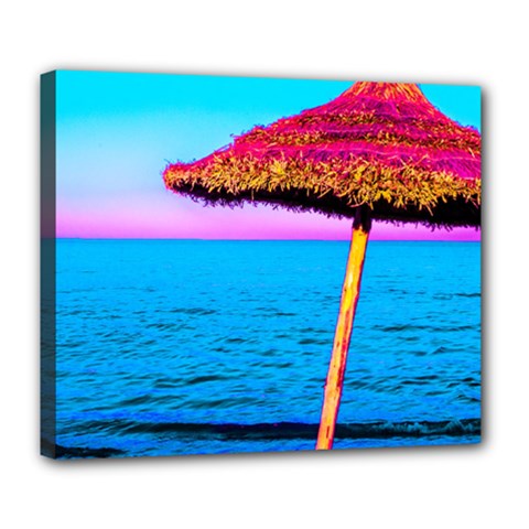 Pop Art Beach Umbrella  Deluxe Canvas 24  X 20  (stretched) by essentialimage