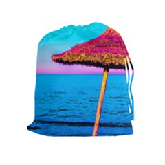Pop Art Beach Umbrella  Drawstring Pouch (xl) by essentialimage