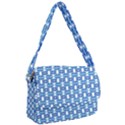 Blue White  Abstract Pattern Courier Bag View1