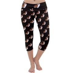 Pembroke Welsh Corgi Dog Brown Capri Yoga Leggings by trulycreative