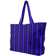 Circles Lines Black Blue Simple Shoulder Bag by BrightVibesDesign
