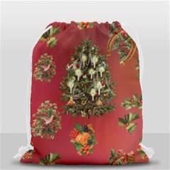 Wonderful Vintage Christmas Design Drawstring Bag (small) by FantasyWorld7