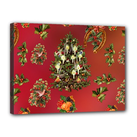 Wonderful Vintage Christmas Design Canvas 16  X 12  (stretched) by FantasyWorld7