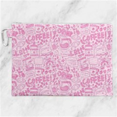 Coffee Pink Canvas Cosmetic Bag (xxl) by Amoreluxe