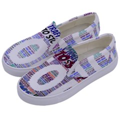 Human Trafficking In Blue Classic Logo Final Kids  Canvas Slip Ons by gottostop