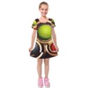 Sport Ball Tennis Golf Football Kids  Short Sleeve Velvet Dress View1
