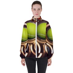 Sport Ball Tennis Golf Football Women s High Neck Windbreaker by HermanTelo