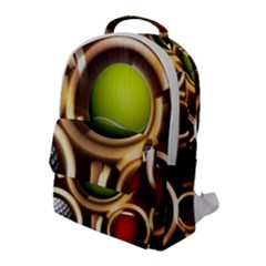 Sport Ball Tennis Golf Football Flap Pocket Backpack (large) by HermanTelo