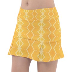 Pattern Yellow Tennis Skirt by HermanTelo