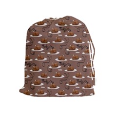 Turkey Dinner Drawstring Pouch (xl) by bloomingvinedesign
