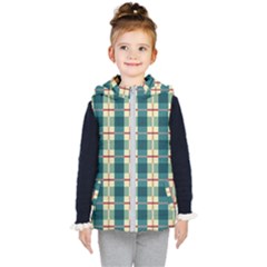 Pattern Texture Plaid Grey Kids  Hooded Puffer Vest by Mariart