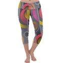 Abstract Colorful Background Grey Capri Yoga Leggings View1