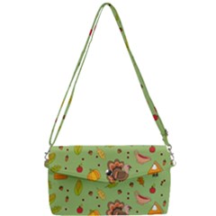 Thanksgiving Turkey Pattern Removable Strap Clutch Bag by Valentinaart