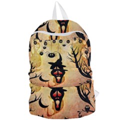 Funny Halloween Design, Pumpkin, Cat, Owl And Crow Foldable Lightweight Backpack by FantasyWorld7