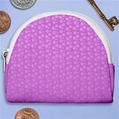 Background Polka Pink Horseshoe Style Canvas Pouch by HermanTelo