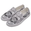 Elegant Mandala Elephant In Black And Wihte Men s Canvas Slip Ons View2