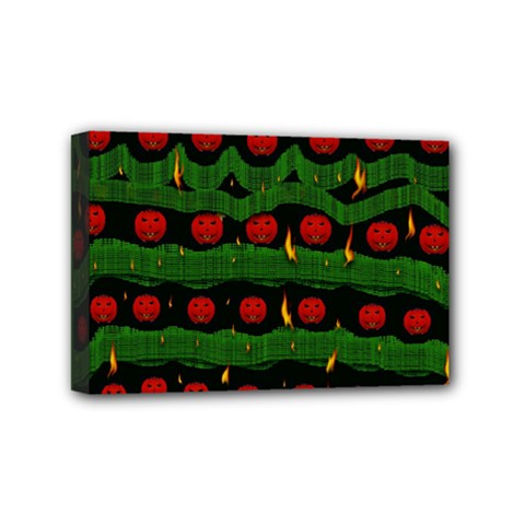 Pumkin Time Maybe Halloween Mini Canvas 6  X 4  (stretched) by pepitasart