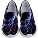 Blue Thunder Colorful Lightning graphic Kids  Lightweight Slip Ons View1