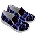 Blue Thunder Colorful Lightning graphic Kids  Lightweight Slip Ons View3