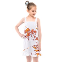Can Walk On Fire, White Background Kids  Overall Dress by picsaspassion