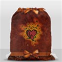 Beautiful Heart With Leaves Drawstring Bag (Small) View2