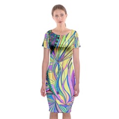 Happpy (4) Classic Short Sleeve Midi Dress by nicholakarma