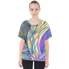 Happpy (4) V-neck Dolman Drape Top by nicholakarma
