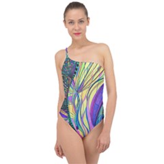 Happpy (4) Classic One Shoulder Swimsuit by nicholakarma