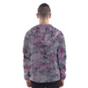 Marble light gray with bright magenta pink veins texture floor background retro neon 80s style neon colors print luxuous real marble Men s Hooded Windbreaker View2