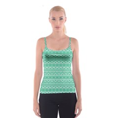 Pattern Green Spaghetti Strap Top by Mariart