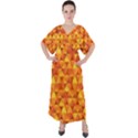 Background Triangle Circle Abstract V-Neck Boho Style Maxi Dress View1