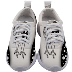 Wonderful Moon With Black Wolf Kids Athletic Shoes by FantasyWorld7