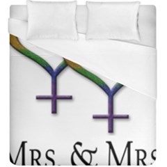 Mrs  And Mrs  Duvet Cover (king Size) by LiveLoudGraphics
