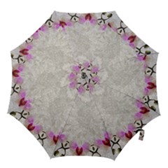 Orchidées Fleurs Abstrait Hook Handle Umbrellas (large) by kcreatif