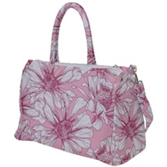 Pink Flowers Duffel Travel Bag by Sobalvarro