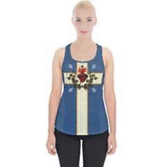 Quebec Flag Drapeau Québec Patriote Carillon Sacré-coeur Christian Catholic Old Vintage With Fleurs De Lys Piece Up Tank Top by Quebec