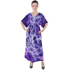 Abstract Space V-neck Boho Style Maxi Dress by HermanTelo