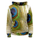 Peacock Feather Plumage Colorful Women s Pullover Hoodie View1