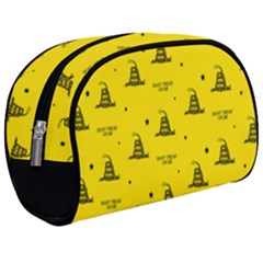 Gadsden Flag Don t Tread On Me Yellow And Black Pattern With American Stars Makeup Case (medium) by snek