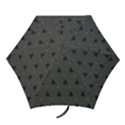 Gadsden Flag Don t tread on me black and gray snake and metal gothic crosses Mini Folding Umbrellas View1