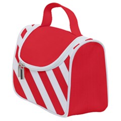 Candy Cane Red White Line Stripes Pattern Peppermint Christmas Delicious Design Satchel Handbag by genx
