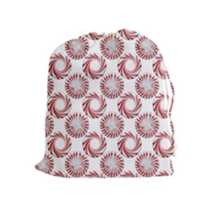Peppermint Candy Dots Drawstring Pouch (xl) by bloomingvinedesign